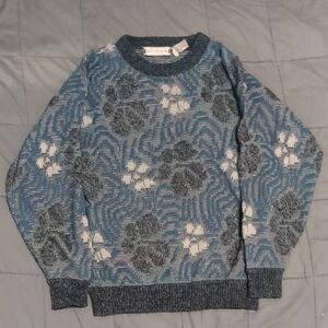 Men's Blue Patterned Sweater
